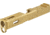 TRYBE Defense Glock 19 Pistol Slide - Version 1, Gen 5, RMR Cut, Gold, SLDG19G5RMR-GLD