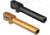 TRYBE Defense Glock 20 Match Grade Non-Threaded Pistol Barrel, Black, Gold, Titanium