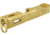 TRYBE Defense Glock 26 9mm Pistol Slide, Glock 26, Gen 3/4, DeltaPoint Pro Cut, Version 1, Cerakote, Gold, SLDG26G34DP-GLD