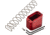 TRYBE Defense Magazine Extension Base Pad, Glock 19/23/26/27, 9mm/.40 S&amp;W, 4/5-Round, Red, MAGEXTG194/5-RD-5RD