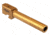 TRYBE Defense Match Grade Non Threaded Pistol Barrel, 9mm Luger, Glock 17, TiN Gold, PBG17-TIN