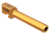TRYBE Defense Non Threaded Conversion Pistol Barrel for Glock 22/31, 9mm, 416R Stainless Steel, Gold TIN, PBCONVG22-31-TIN