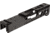 TRYBE Defense Pistol Slide, Glock 26, Gen 3/4, DeltaPoint Pro Cut, Version 2, Black Cerakote, No Base Plate Included, SLDG26G34DPV2-BN