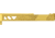 TRYBE Defense Glock 26 Pistol Slide - Version 2, Gen 3/4, DeltaPoint Pro Cut, Gold, SLDG26G34DPV2-GLD