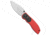 Tuyaknife TuyaKnife Big Belly Slide Lock Knife Red G-10 3.4&quot; Satin, Red, 154CM, adult, BHQ-174121
