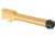 Tyrant CNC Threaded Pistol Barrel, Glock 19/19X/45, 1-10 Twist, 1/2-28 Thread, 416R Stainless Stee, Gold, TD-G19BRL-TRD-Gold