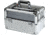 TZ Case Aluminum-Framed Makeup Case, Silver/Clear, 14.5 x 8.25 x 9.25in, AB-116T S