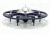 UDI RC U845 UFO Drone w/WIFI FPV 2.4Ghz 4 Channel 6 AXIS headless w/720P HD camera, Navy Blue 61325