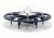 UDI RC U845 UFO Drone w/WIFI FPV 2.4Ghz 4 Channel 6 AXIS headless w/720P HD camera, Navy Blue 61325