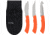 Uncle Henry UH Hunter Fixed Blade Knife Combo, 3.4in, Stainless Steel Blades, Orange Thermoplastic Rubber Handles, 1227080