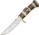 Uncle Mikes Ezekiel Hunter Fixed Blade Knife, 5.5in, Stainless, Genuine Stag Handle BJ055