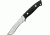 Uncle Mikes Intl Mini Mamba Fixed Blade Knife, 4.25in, Mirror Polished Stainless, Black Micarta Handle BJ046