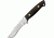 Uncle Mikes Intl Mini Mamba Fixed Blade Knife, 4.25in, Mirror Polished Stainless, Black Wood Handle BJ045