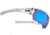 Under Armour Big Shot Sunglasses, Crystal/Frosted Frame,Gray/Blue Multiflect Lens U8600085-141561