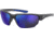Under Armour Blitzing Sunglasses with Transparent Grey Frame and Blue to Grey Mirror Lens, Medium, UA0012S KB7-W1
