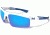 Under Armour Core 2.0 Sunglasses, White/Navy Frame, Gray Blue Multiflection Lens U8600082-104161