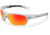 Under Armour UA Octane Sunglasses, Orange Multiflection Lens, Shiny White, One Size Fits Most, UA8600094-100941