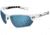 Under Armour UA Octane Sunglasses, Tuned Baseball Blue Lens, Satin White/Black, One Size Fits Most, UA8650094-110164