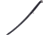 United Cutlery Boshin Midnight Forge Katana Knife, 22.5 black finish 1060HC steel blade, Black textured TPR handle, UC3125B