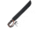 United Cutlery Columbian Machete Knife, 24in Overall, 18in Black Sawback SS Blade, Black/Orange Rubberized Synthetic Handle, Black Nylon Sheath, UC3353