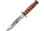 United Cutlery USMC Combat Knife, 3.75 stainless clip point blade, Stacked leather handle, UC3369