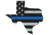United States Tactical Sticker - Thin Blue Line Texas Flag, BS-766