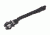 Cynology War Labs Hand Braided 1 Foot Leash with Kong Frog Connector, Black