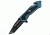 USMC Salvager Rescue Linerlock A/O, Blue Knife USMA1033BL