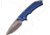 USMC The Specialist Linerlock A/O Folding Knife,3.75in,Stainless Steel,Gray Finish,Blue,Aluminum Handle USMA1047BL