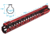 UTG Pro M-LOK AR15 15in Ultra Slim Rail, Black / Red 2-Tone, MTU019SSM3R2