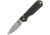 Utica Linerlock Black Folding Knife, 2 satin finish stainless blade, Black aluminum handle, 11-2012BK