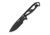 Utica Stealth II Neck Knife, 3 black oxide coated 1095HC steel blade, Black micarta handle, 11-UTKN2