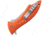 V NIVES Deplorable Linerlock Folding Knife, 5.5in Closed, 4in Satin Aus-8 SS Blade, Orange Grooved Frn Handle, Pocket Clip, Storage Case., V15FRNPOR