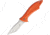 V NIVES Deplorable Linerlock Folding Knife, 5.5in Closed, 4in Satin Aus-8 SS Blade, Orange Grooved Frn Handle, Pocket Clip, Storage Case., V15FRNPOR