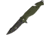V NIVES TGL Trailblazer Linerlock OD Folding Knife, 3.75 black finish partially serrated D2 tool stee, OD green FRN handle, V23GPSBGR