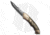 Vallotton Custom Knives Brandon Vallotton Custom Thorn Automatic Folding Knife, 3.25in, Damascus, Clip Point Blade, Mokume, Black/Gold Handle, Black/Gold/Black, 8.125 inch, BHQ-49428