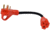 Valterra Mighty Cord 12in Adapter Cord w/ Handle - 30Am - 15Af, Carded, Red, A10-3015HVP