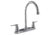 Valterra Pf221305 Faucet 8in Deck Chrome Hi Arc Spout 2 Handle, PF221305