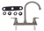 Valterra Pf221403 Faucet 8in Deck Brushed Nickel Hi Arc Spout 2 Handle, PF221403