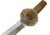 Valyrian Steel Wheel of Time Heron Sword, 39in Overall, 28in False Edge Stainless Steel Blade, Brown Leather Wrapped Handle, WT0001