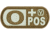 Vanquest Gear Blood Type O Positive - Glow In The Dark Patch, Coyote Tan, 9ZBLTY-9OPOS-CT-GITD