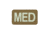 Vanquest Gear MED Medical Glow In The Dark Patch, Coyote Tan, Small, 9ZMEDI-175-CT-GITD