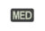 Vanquest Gear MED Medical Glow In The Dark Patch, Wolf Gray, Small, 9ZMEDI-175-WG-GITD