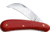 Victorinox Pruning Knife Lg Blade Red, 3 satin finish stainless curved blade, Red synthetic handle, 1.9301