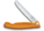 Victorinox Swiss Classic Fld Paring Org Folding Knife, Round tip blade, Orange polypropylene handle, 6.7836.F9B