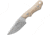 Viper Handy Fixed Blade Knife by Fabrizio Silvestrelli, 4.5in, CMP MagnaCut, Stonewashed Blade, Natural Canvas Micarta Handle, VT4040CN
