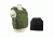 Vism Expert Plate Carrier Vest w/2 10x12in Level IIIA Shooters Cut Hard Ballistic Panels, Green, Large BUCCVPCVX2963G-A