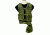 Vism Zombie Rezurrection Kit, Green - with Vest, MOLLE Panel, 4 Pouches