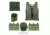 Zombie Zombat Kit, Green - with Vest and 5 Pouches