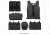 Zombie Infected Kit, Black - with Vest and 5 Pouches